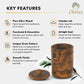 Olive Wood Spice Jar Salt Keeper w/Lid