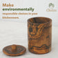 Olive Wood Spice Jar Salt Keeper w/Lid