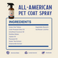 All American Pet Coat Spray - 8oz