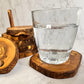 Olive Wood Coaster Set with Holder -7 Pcs
