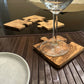 Olive Wood Coaster Puzzle 4-Pcs Set.