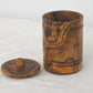 Olive Wood Spice Jar Salt Keeper w/Lid