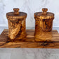 Olive Wood Canister Set