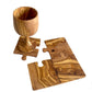 Olive Wood Coaster Puzzle 4-Pcs Set.