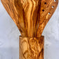 Olive Wood Kitchen Servers Set w/Holder -6 Pcs